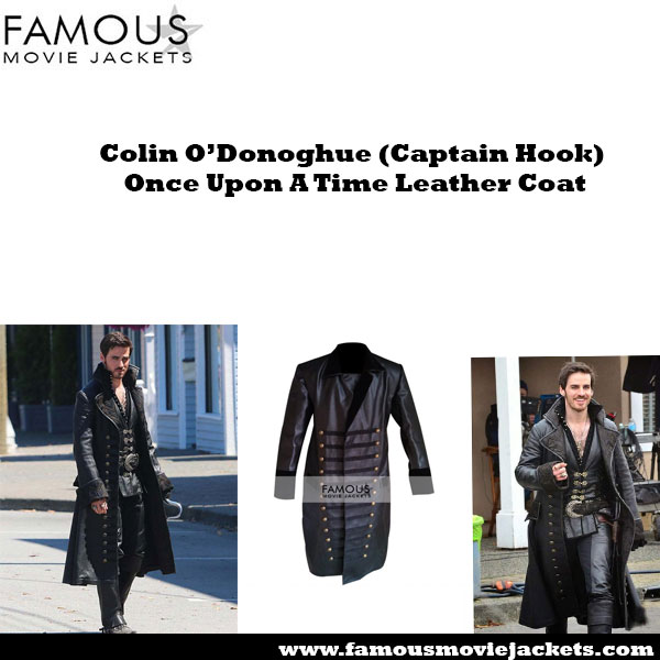 Once Upon A Time Colin O’Donoghue Captain Hook  Leather Coat