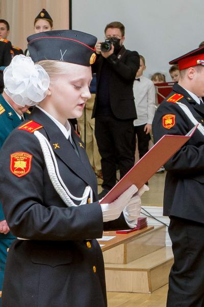 В школе 1367 прошла торжественная клятва кадет! На этой клятве присутствовали журналисты с телеканалов 