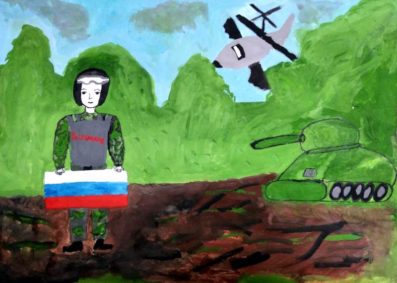 В Мордовии кадеты Росгвардии продолжают участвовать в конкурсе рисунков