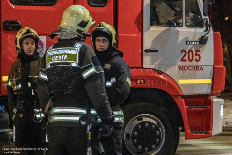 Ликвидировали пожар в районе Хорошёво-Мнёвники